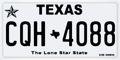 TX license plate CQH4088
