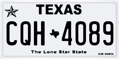TX license plate CQH4089