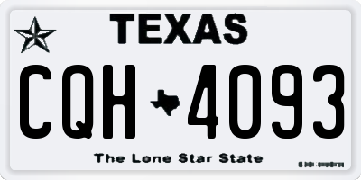 TX license plate CQH4093