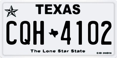 TX license plate CQH4102