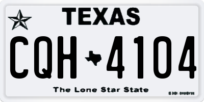 TX license plate CQH4104