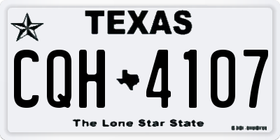 TX license plate CQH4107
