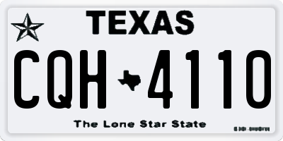 TX license plate CQH4110