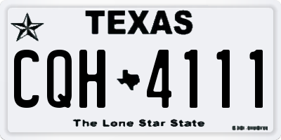 TX license plate CQH4111