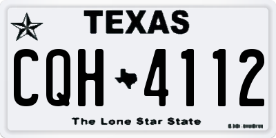 TX license plate CQH4112