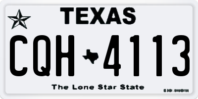 TX license plate CQH4113