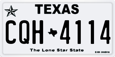 TX license plate CQH4114