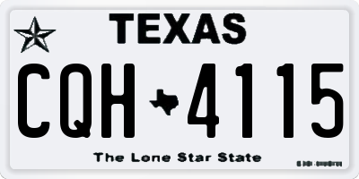 TX license plate CQH4115