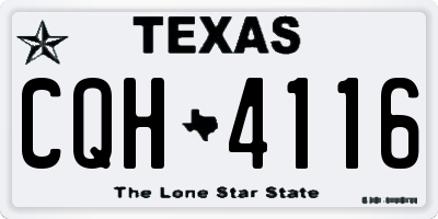 TX license plate CQH4116