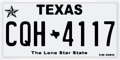 TX license plate CQH4117