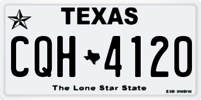 TX license plate CQH4120