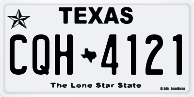TX license plate CQH4121