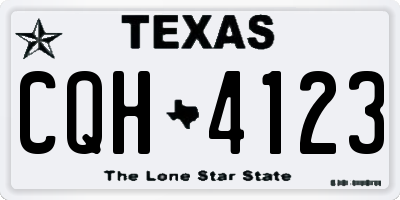 TX license plate CQH4123