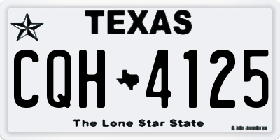 TX license plate CQH4125