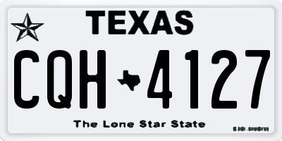 TX license plate CQH4127