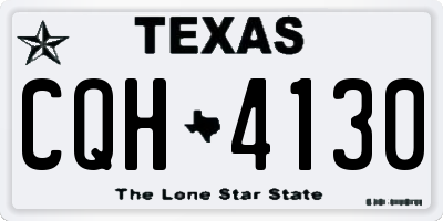 TX license plate CQH4130