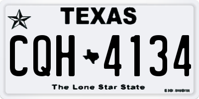 TX license plate CQH4134