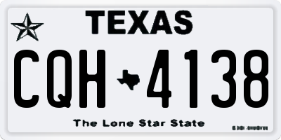 TX license plate CQH4138