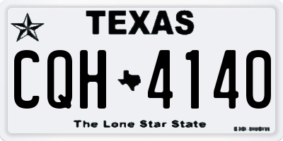 TX license plate CQH4140