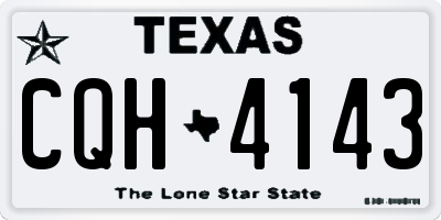 TX license plate CQH4143