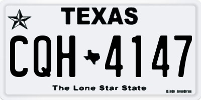 TX license plate CQH4147