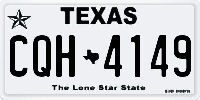 TX license plate CQH4149