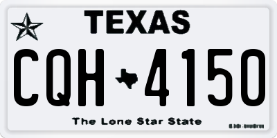 TX license plate CQH4150