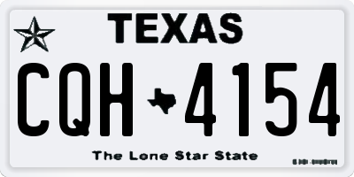 TX license plate CQH4154