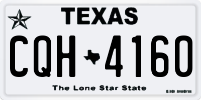 TX license plate CQH4160