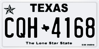 TX license plate CQH4168
