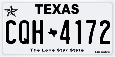 TX license plate CQH4172