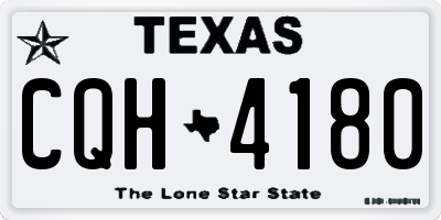 TX license plate CQH4180