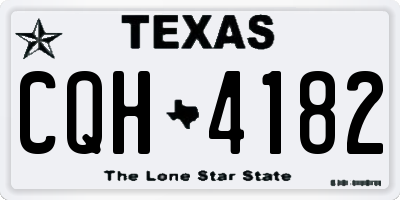 TX license plate CQH4182