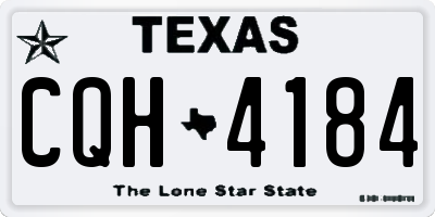 TX license plate CQH4184