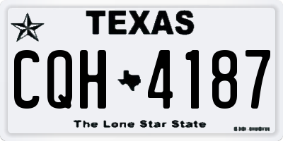 TX license plate CQH4187