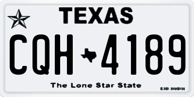 TX license plate CQH4189