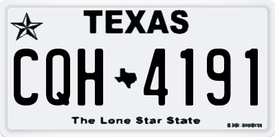 TX license plate CQH4191