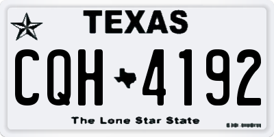 TX license plate CQH4192