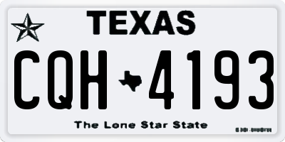 TX license plate CQH4193