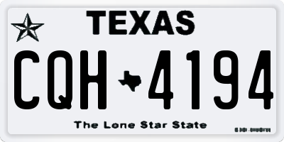 TX license plate CQH4194