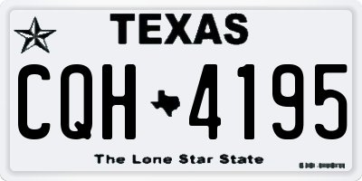 TX license plate CQH4195