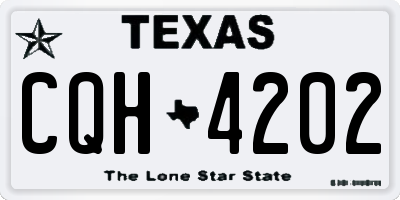 TX license plate CQH4202