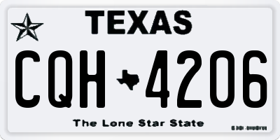 TX license plate CQH4206