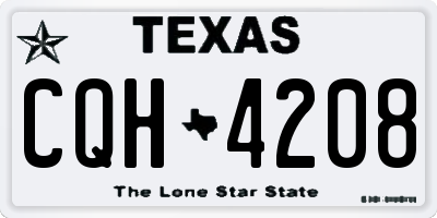 TX license plate CQH4208