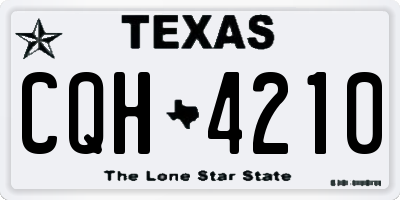TX license plate CQH4210