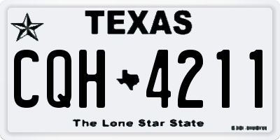 TX license plate CQH4211