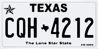 TX license plate CQH4212