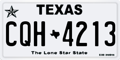 TX license plate CQH4213