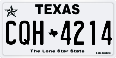 TX license plate CQH4214
