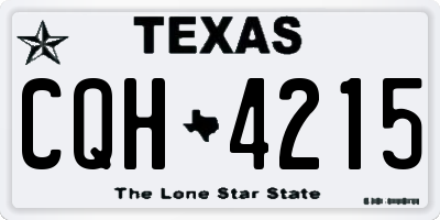TX license plate CQH4215